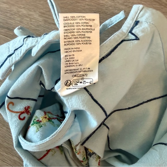 NWT Free People Garden Wall Embroidered Crop Cotton Top, Size XS - Picture 5 of 9